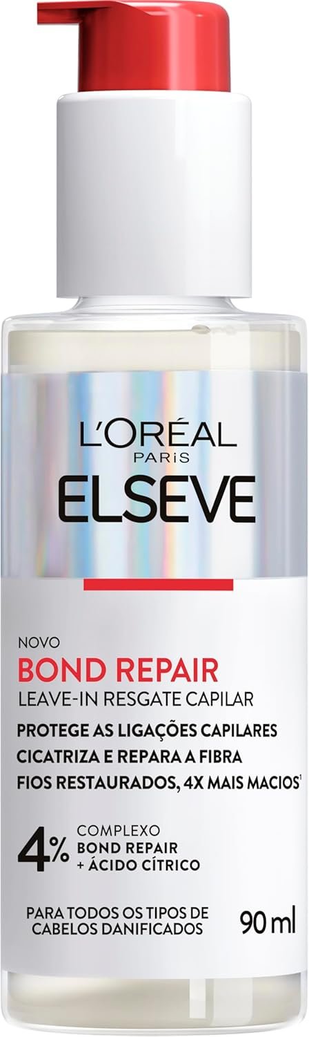 L'Oréal Paris Elseve Bond Repair Leave-In Finalizador Resgate Capilar com Ácido Cítrico e Glicina, 90ml