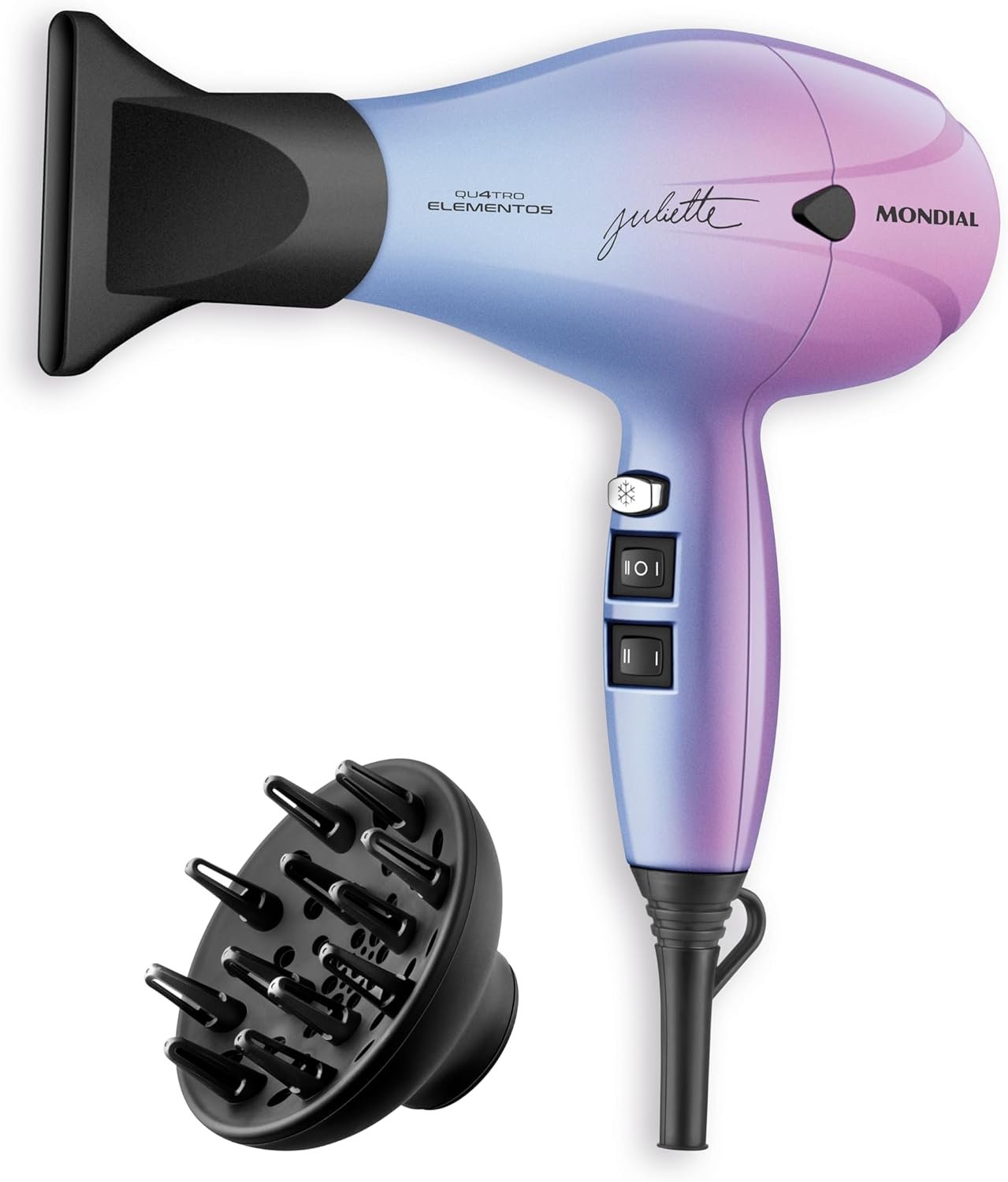 Secador de Cabelo By Juliette, Mondial, Azul/Rosa, 2000W, 110V - SCP-JU-03