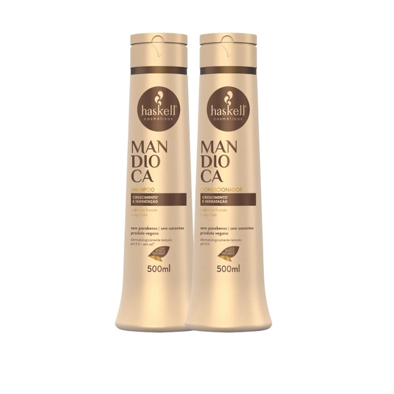 Shampoo e Condicionador Mandioca Haskell 500ml